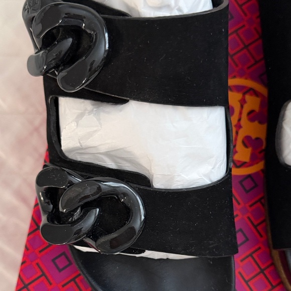 Tory Burch Black Double Strap Sandals - Picture 3 of 10